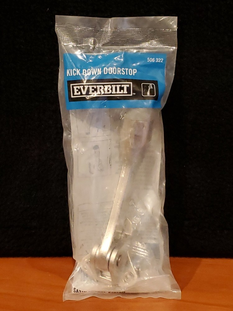 Everbilt Satin Nickel Solid Kick Down Doorstop 506 322 NEW