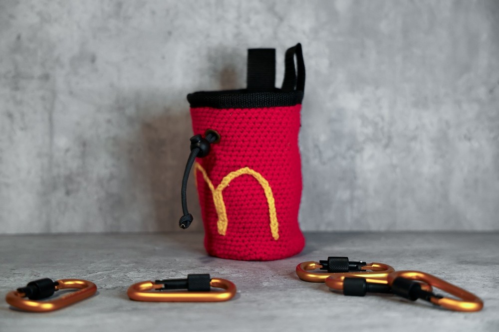 Handmade McClimb Crochet Chalk Bag