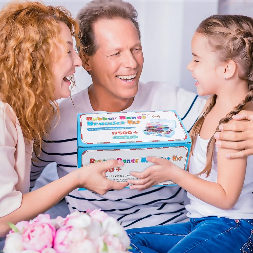 Rubber Band Craft Kit with Blue Storage Container