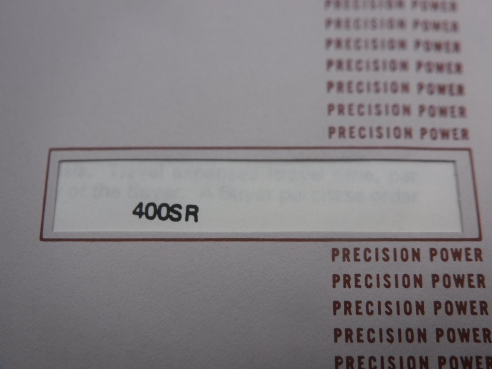 Elgar 400SR Manual