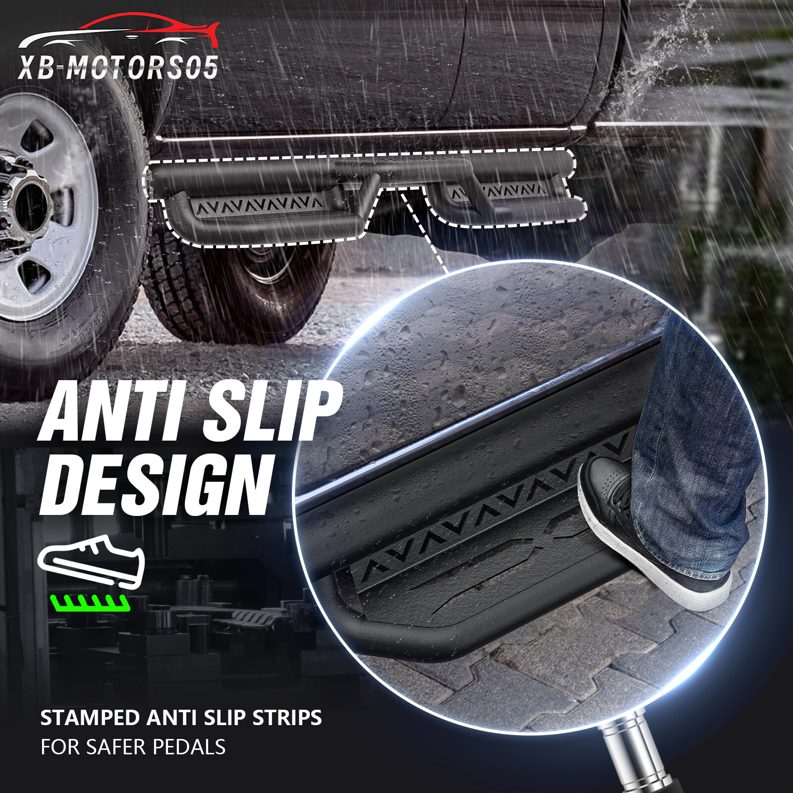 For 1999-2006 GMC Sierra 1500 & Chevy Silverado Running Boards Side Steps