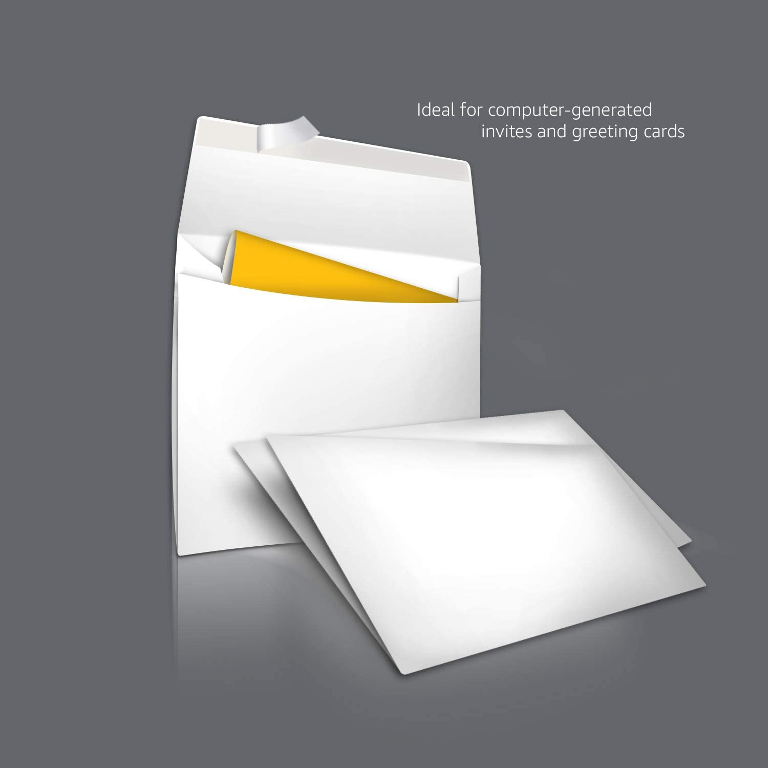 Bright White Invitation Paper Envelopes 4 3/8X5 3/4 Self Seal Greeting Card A2