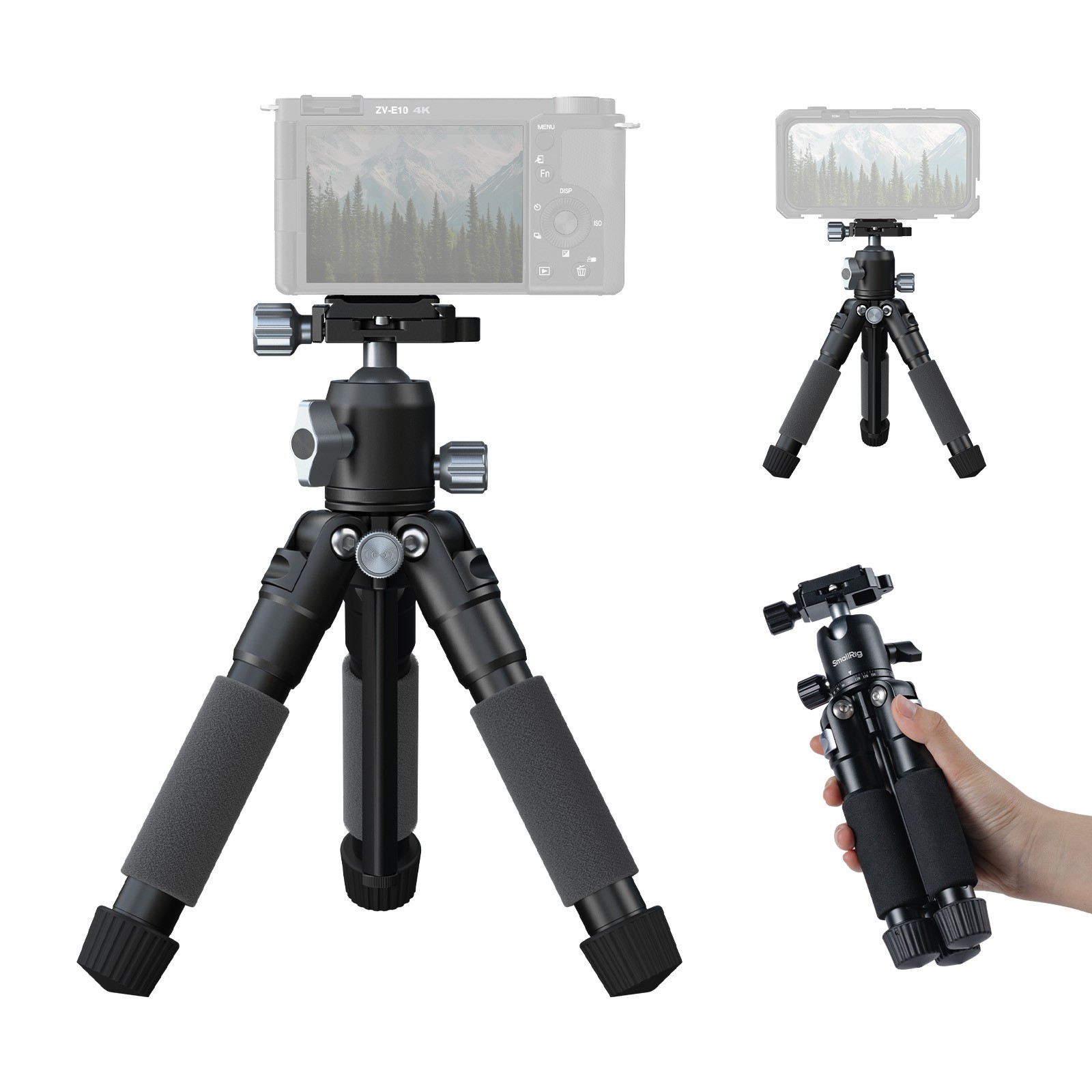 SmallRig VT-20Pro 21.2"/ 53.8cm Mini Tripod for Camera/Phone w/ 360° Ball Head