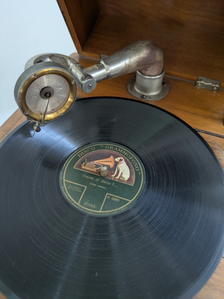 Vintage Solid Wood Gramophone