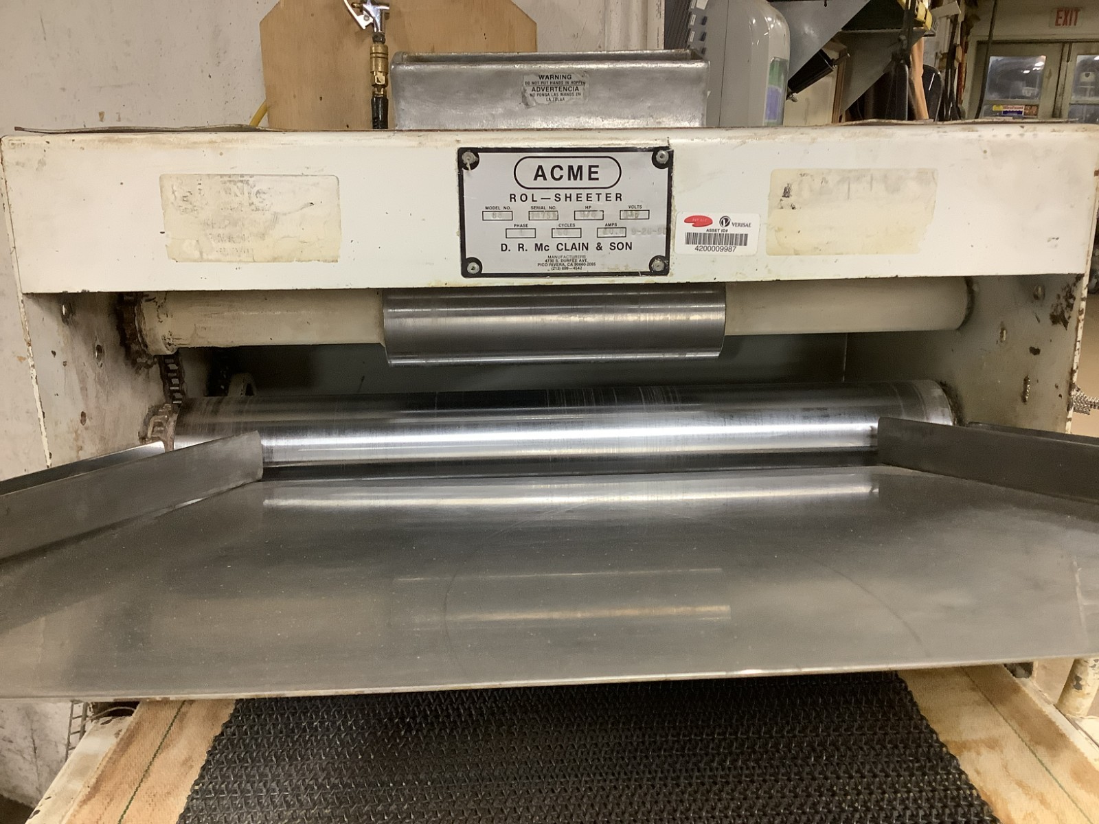 Dough Sheeter Acme 88 Missing Top Scraper 115V 1ph Tested