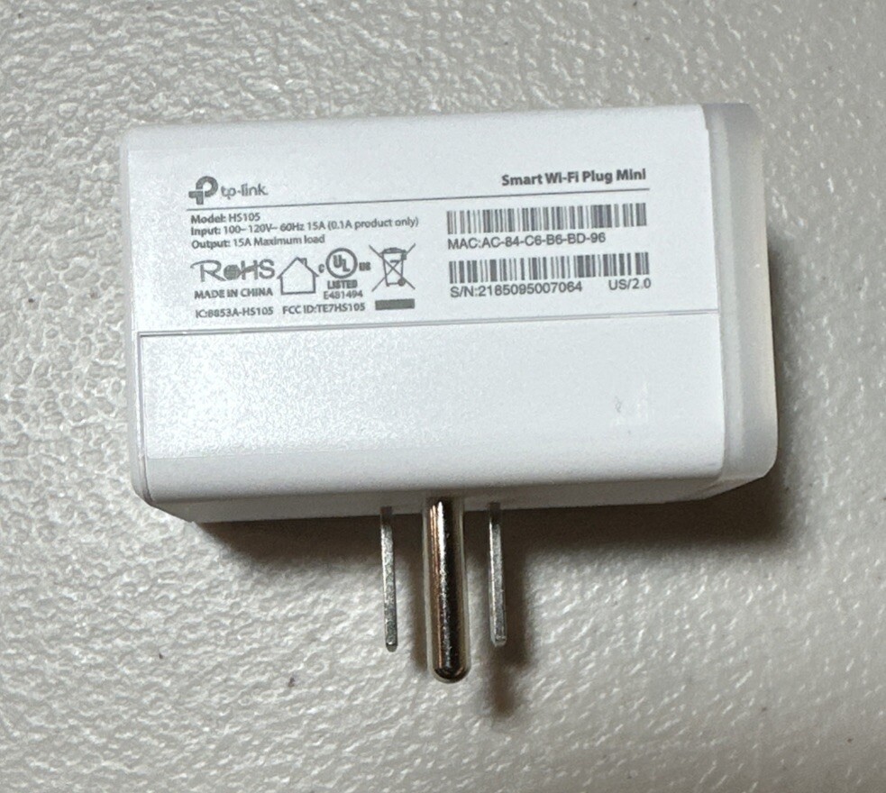 TP-Link HS105 KIT Mini WiFi Smart Plug, No Hub Required, White