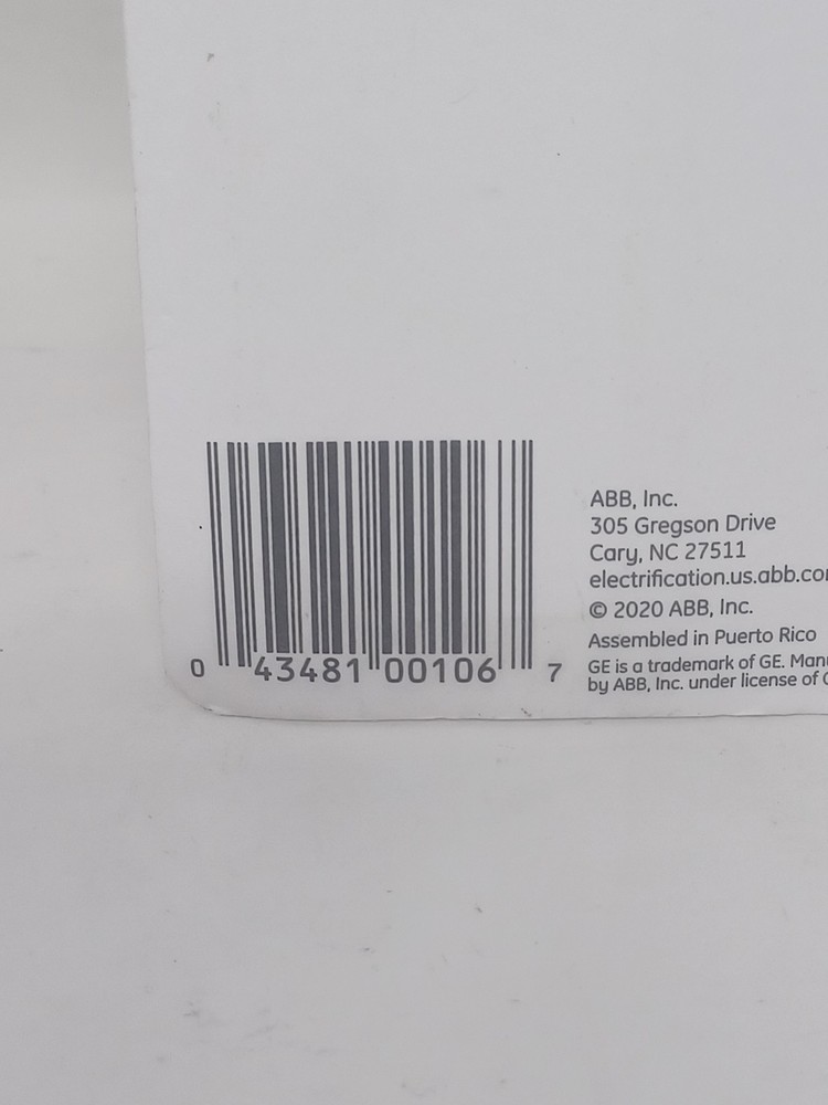 1 GE THT104CP Solid Snap-On Handle Tie For Two each THQL Single Pole Breakers