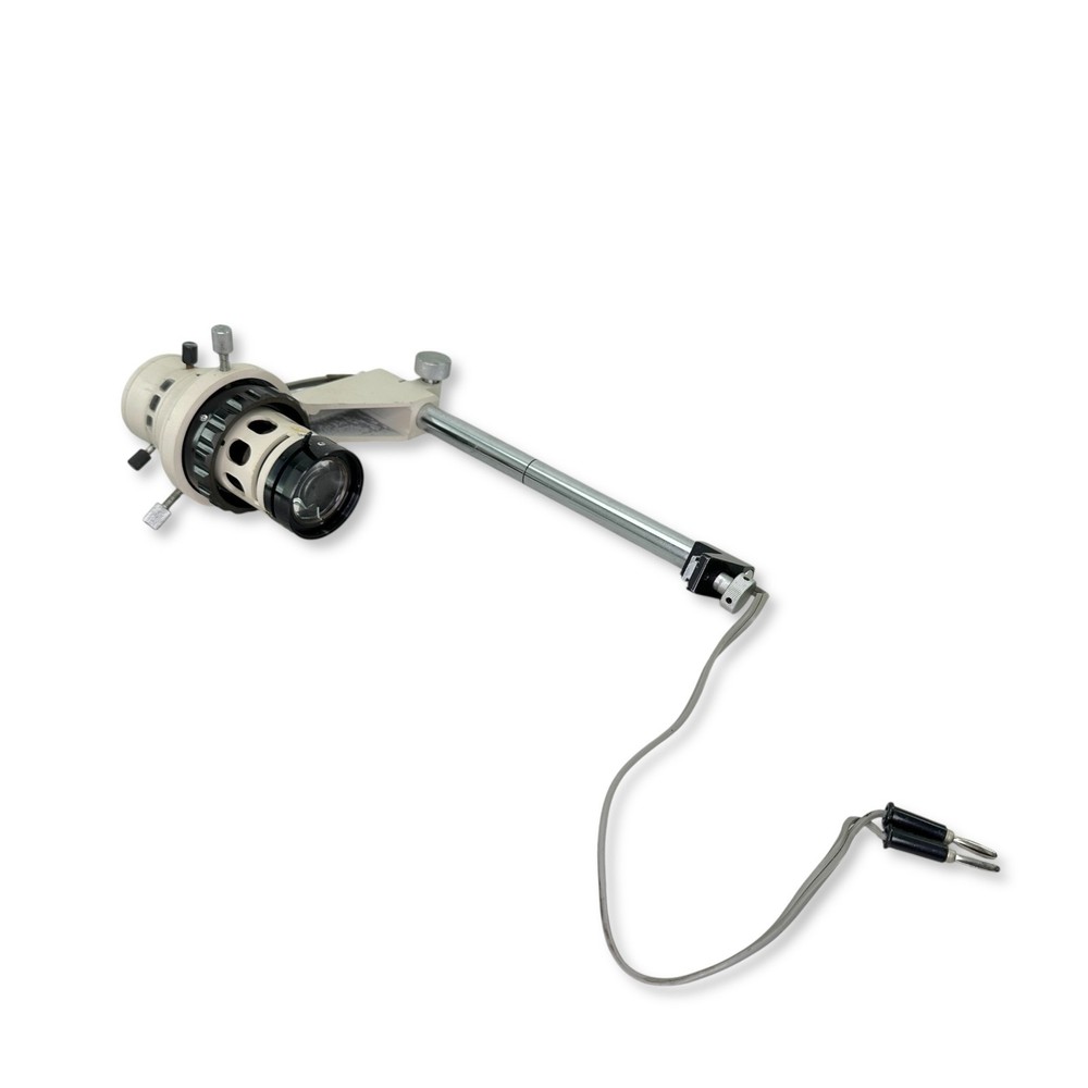 Vintage Leitz Zeiss Style Microscope Illuminator Light Head w/ Adjustable Mount