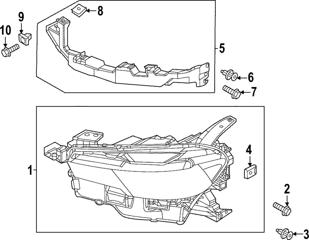 Genuine Mazda Headlight Bracket VA40-50-160A