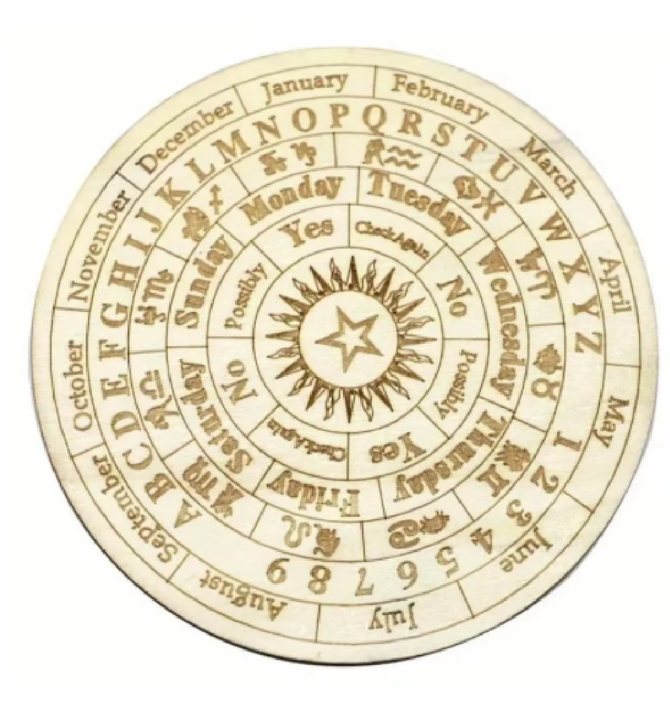 Star Pendulum Board Wooden Divination Board