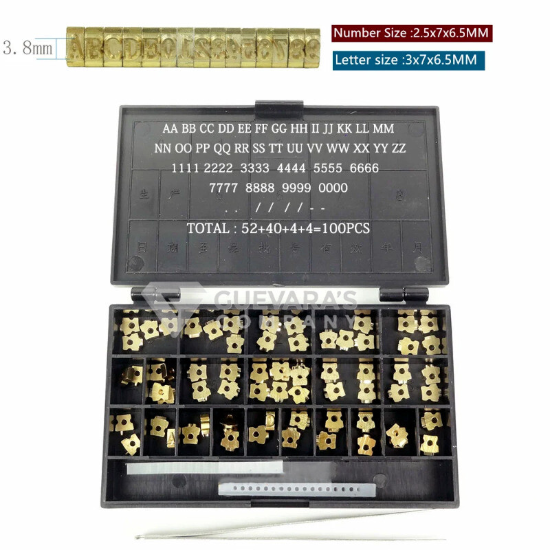 Solid Ink Coding Machine Letter/Brass Character Letter Number Alphabet with Hole