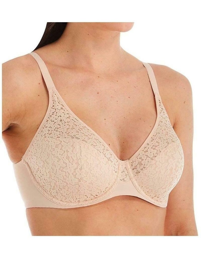 Chantelle Group 13F1 Underwire Unlined Mesh Rose Full Coverage Bra size 34D