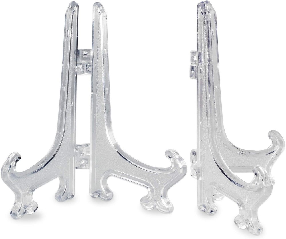 12 Clear Display Stands for Plates and Event Decorations - Elegant & Functional
