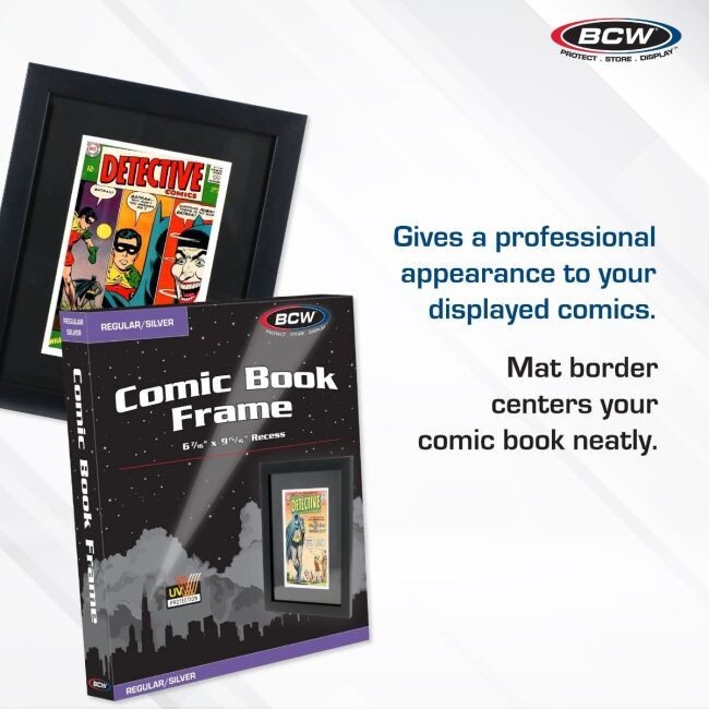 BCW Comic Book Frame Silver Age Book Display Wall Mountable with Matting