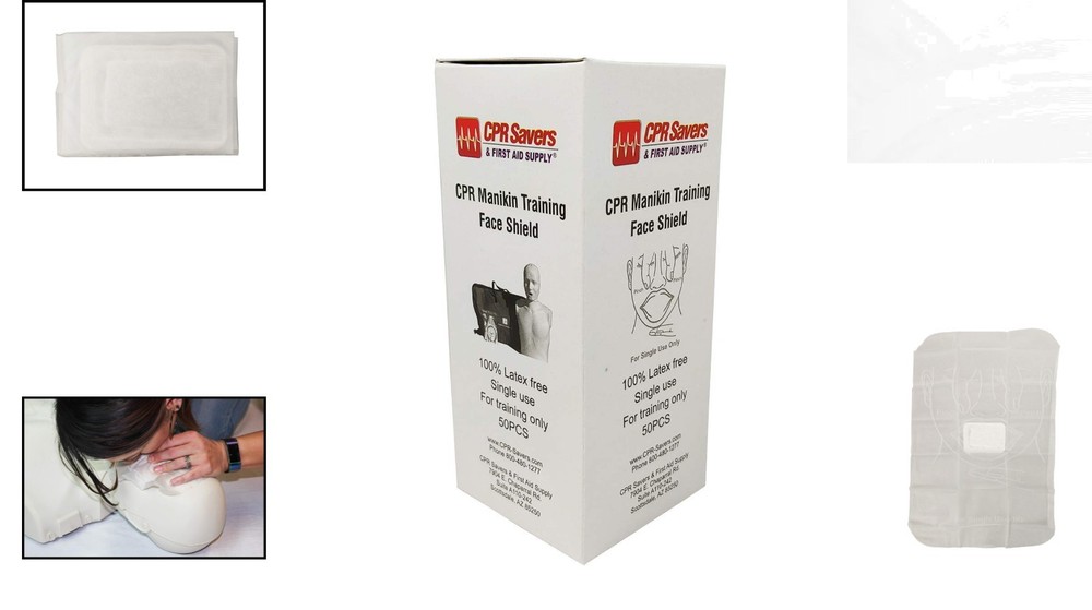 Individually Packaged Disposable CPR Face Shields for First Aid Training