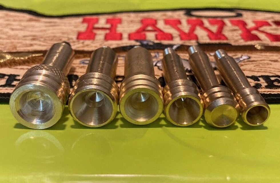 🦅 Muzzleloader Solid Brass Jags 58, 54, 50, 45, 40 or 32 Calibers 10-32 Threads