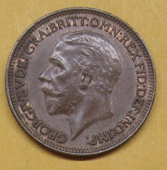 1929 British Farthing - George V - Take a Look