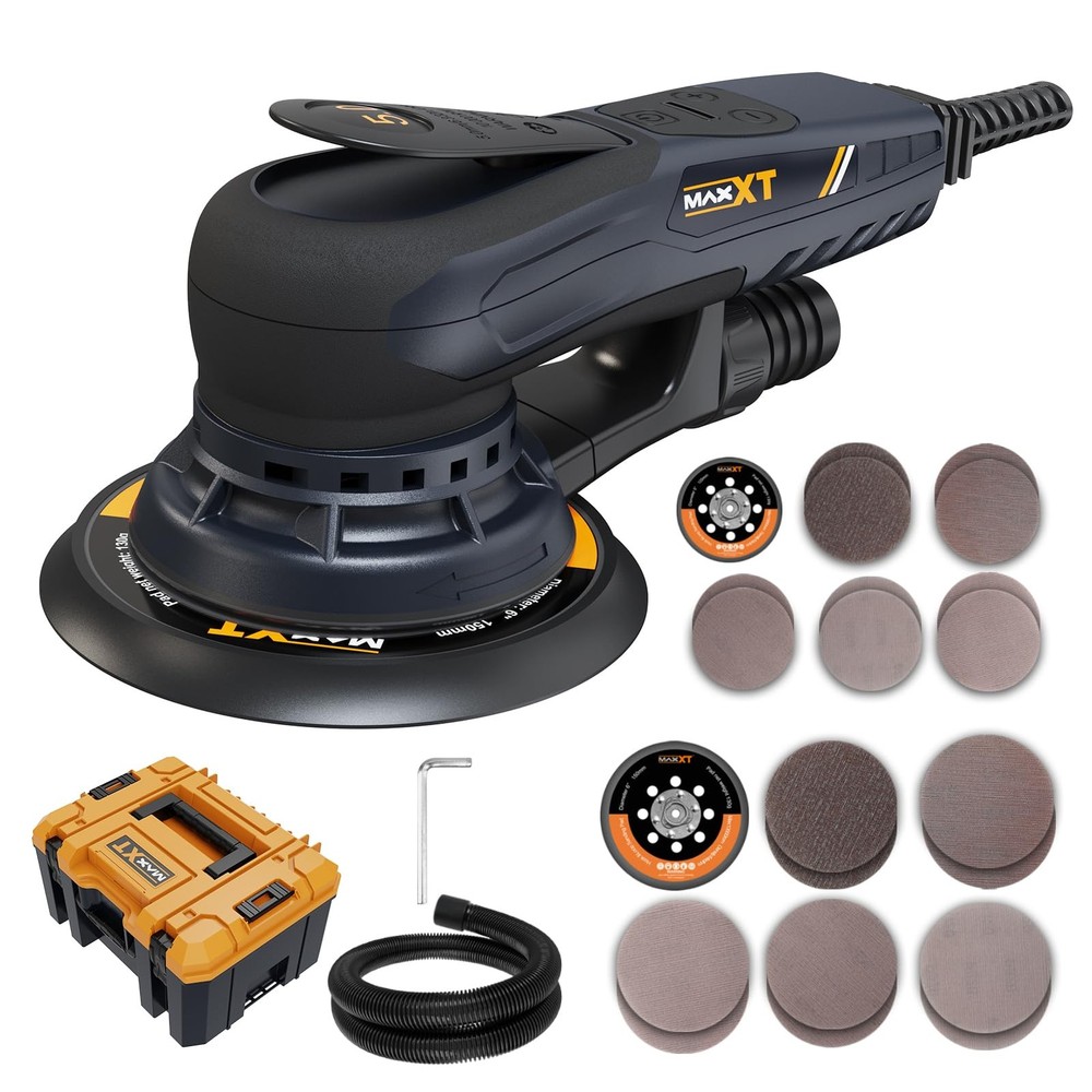 Electric 5mm Random Orbital Sander with Tool Case, Variable Speed Palm Sander...