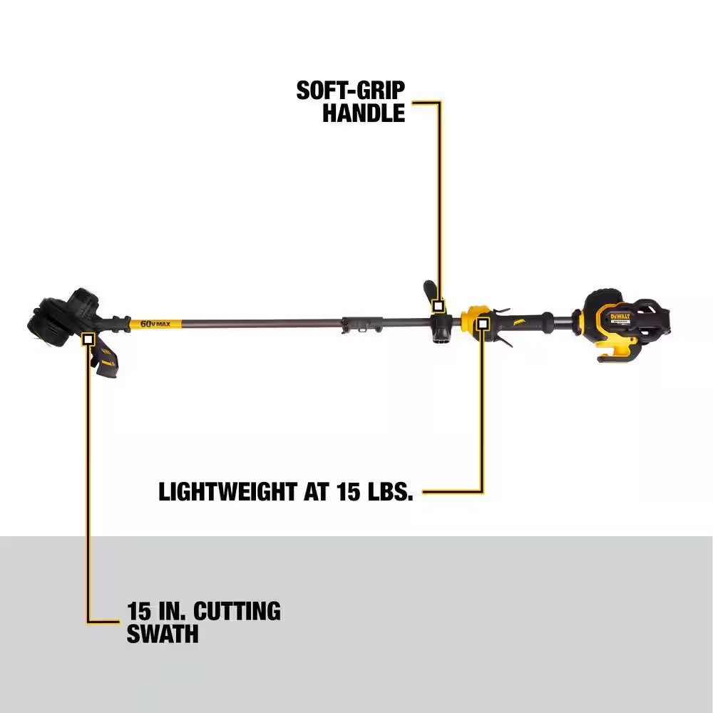 FLEXVOLT 60V MAX 16 In. Brushless Cordless Battery Powered String Trimmer (Tool
