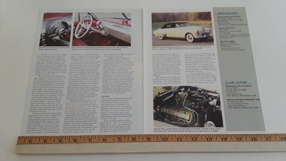 1948 - 1949 OLDSMOBILE NINETY EIGHT ORIGINAL 2006 ARTICLE