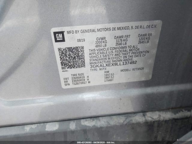 2020 GMC Terrain Control Panel Screen 8 Used, Reprogramming Needed