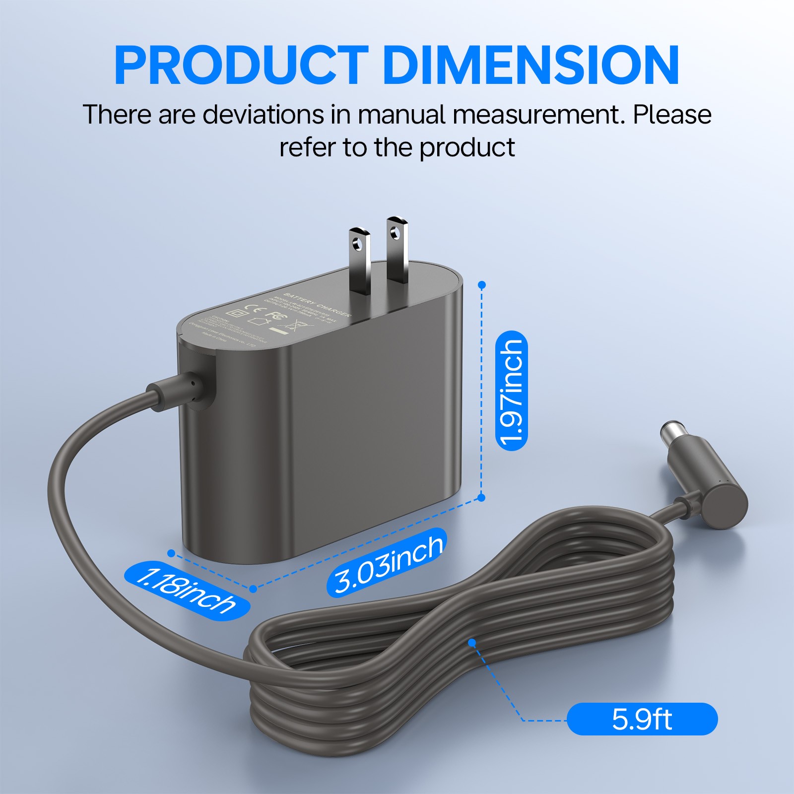 Charging Cord Charger for DysonV6 V8 V7 DC58 DC59 DC61 DC62 SV03 SV04 SV05 SV06