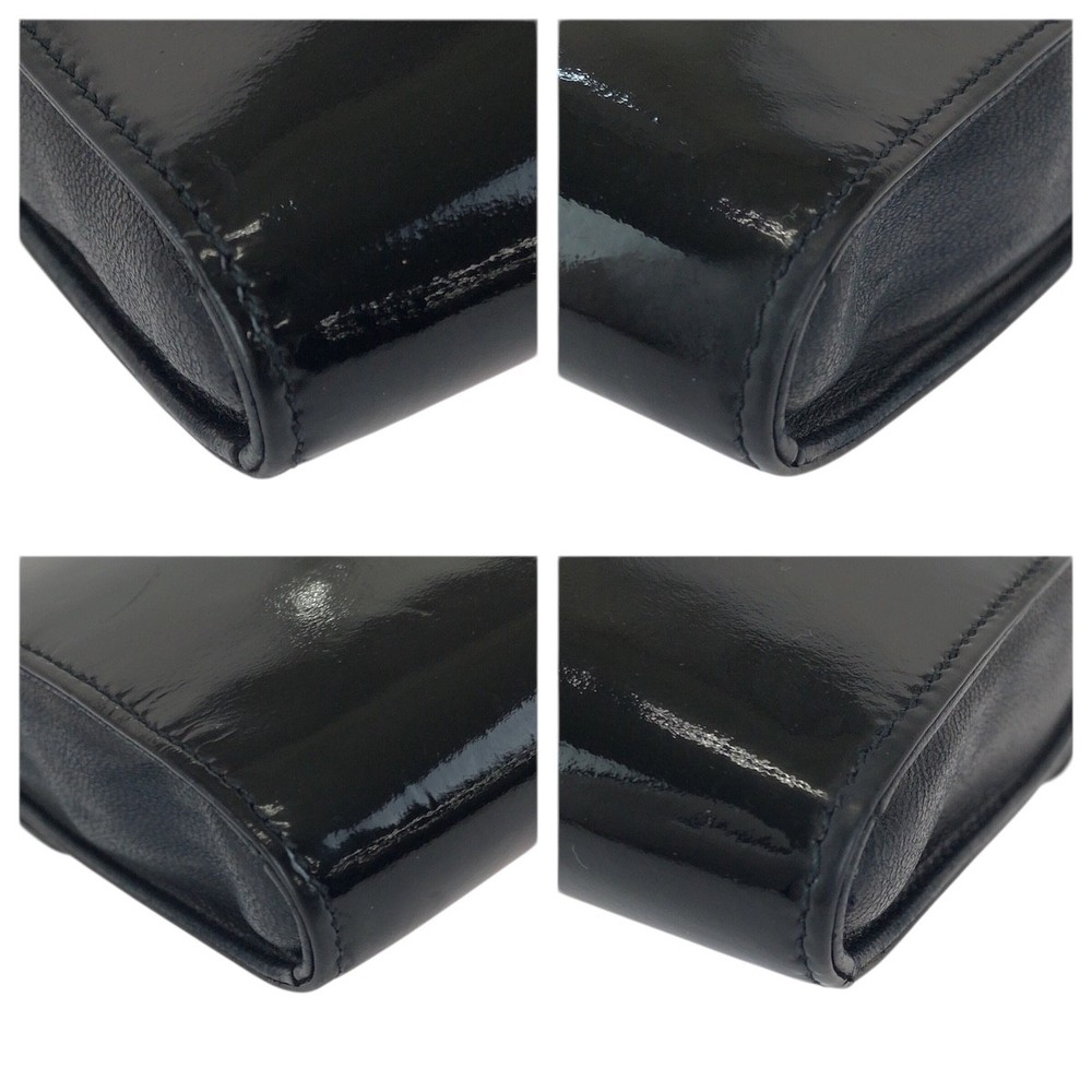 CHANEL COCO Mark Small item case, cigarette case, Black Gold Hardware enamel CC