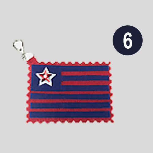Usa Flag Colors , Red White Blue Felt Keychains