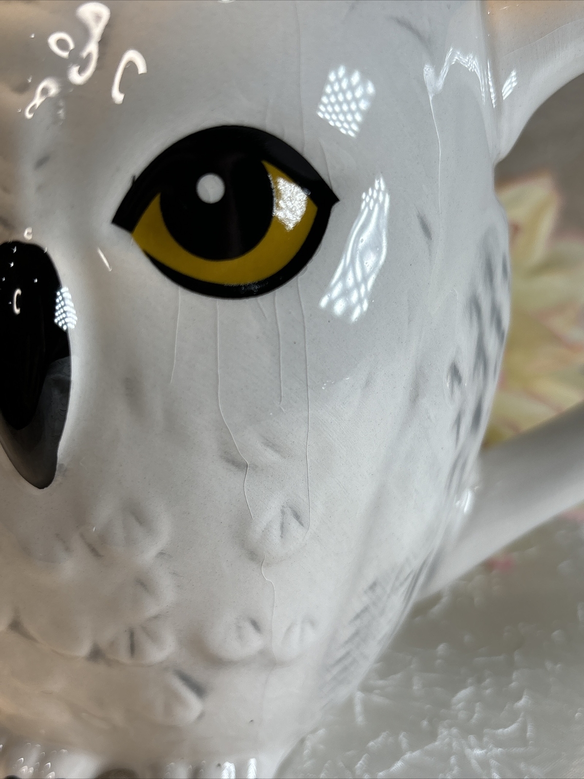 Hedwig Owl Coffee Mug Hogwarts Harry Potter 3D White Ceramic 12 Oz EUC *see Pics