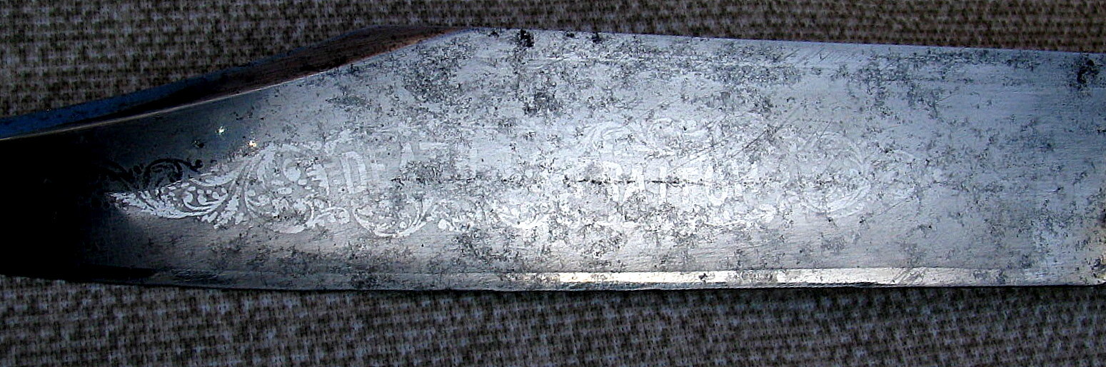RARE DEATH TO TRAITORS ETCHED BOWIE~ORIGINAL SHEATH~W & H WHITEHEAD BROS 1862-63