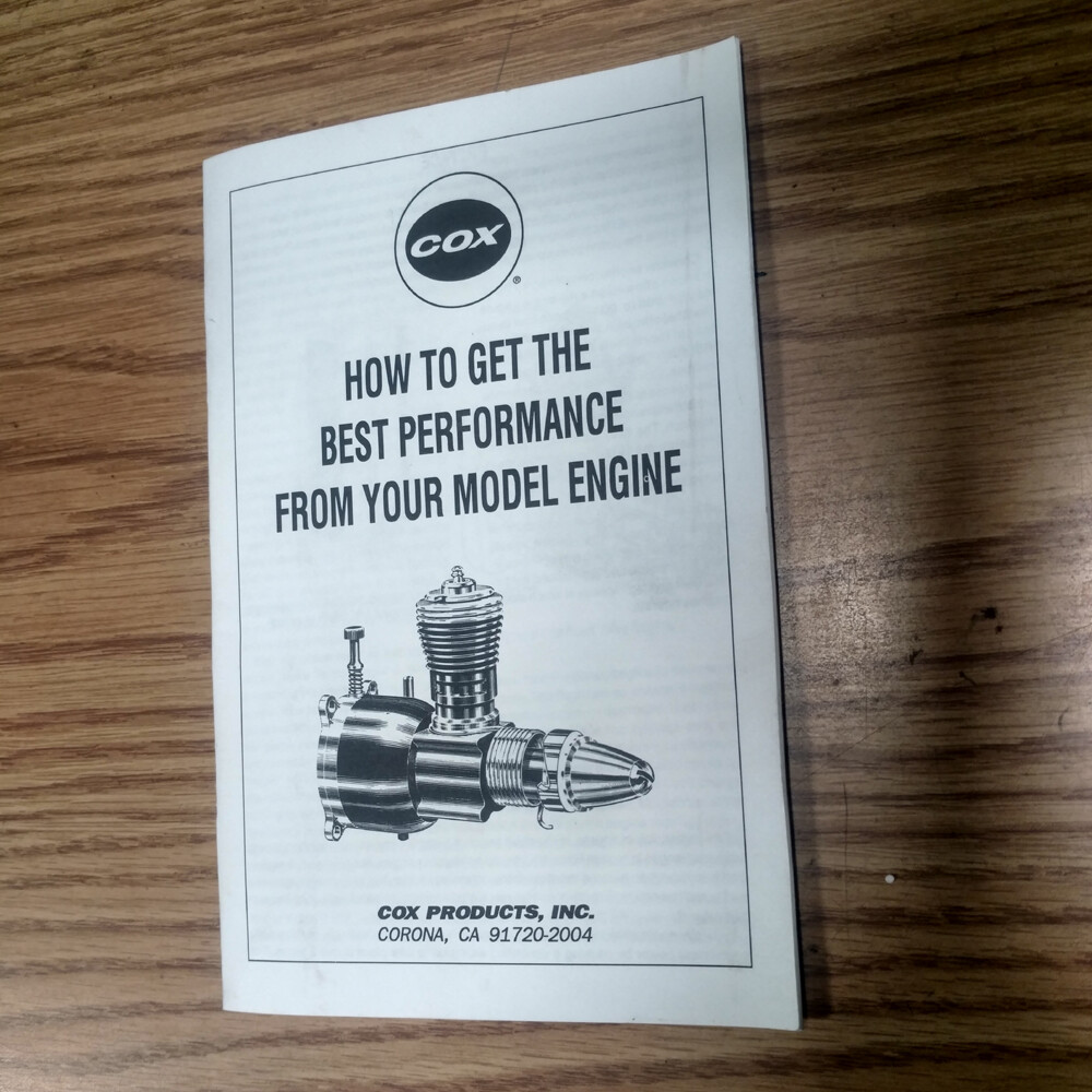 Cox Engine Performance Guide manual Excellent Condition