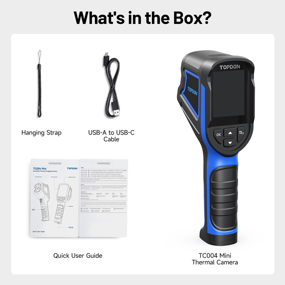 TC004 Mini Advanced Handheld Thermal Imaging Camera IR Infrared Thermometer