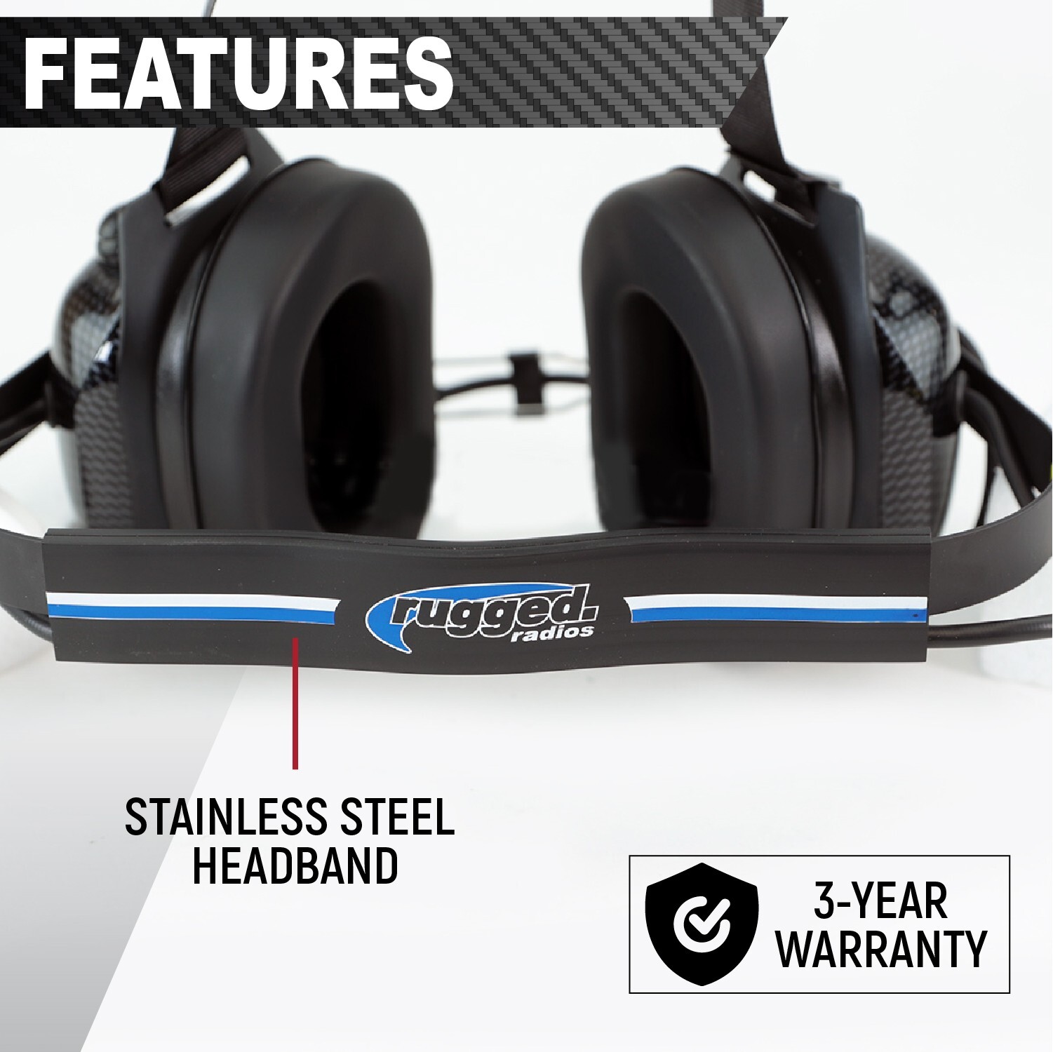 Rugged Radios H41 Headset w/ Motorola Adapter Racing Electronics Communications