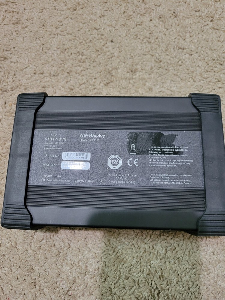 VeriWave WaveDeploy Ethernet Lot of Two - Models EF1101 & WF1101 - Untested