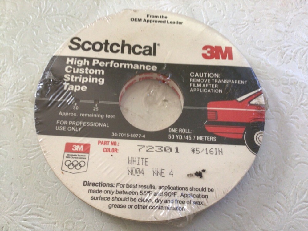 3M Scotchcal High Performance Custom Striping Tape - White