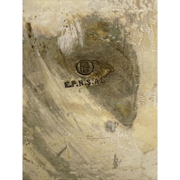 Vtg English Silver Plated Heraldic Lion Crest Tankard Beer Mug Steins Set of 2