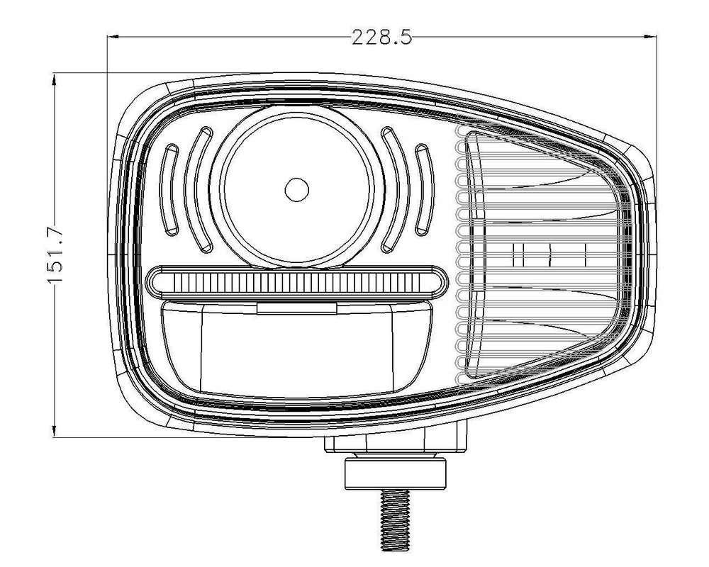LED Headlights Assembly For CAT Backhoe Loader Telehandler 195-0189,195-0190