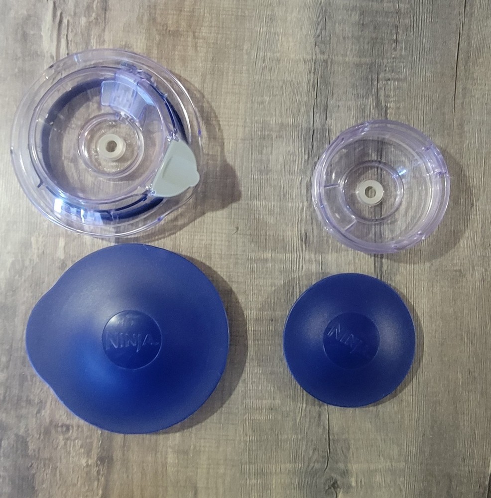 Ninja Storm Master Prep Pro 450W Blender & Food Processor System Lids Blue EUC