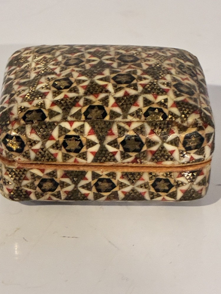 Small Rectangular Mosaic/Parquetry Style Trinket Box