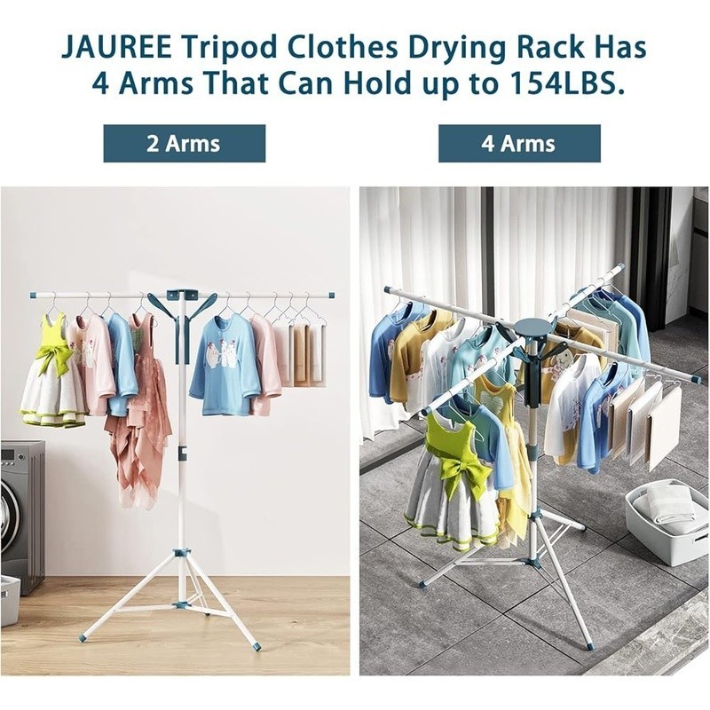 Foldable Portable Drying Rack Indoor Outdoor Adjustable Height Space Saving New