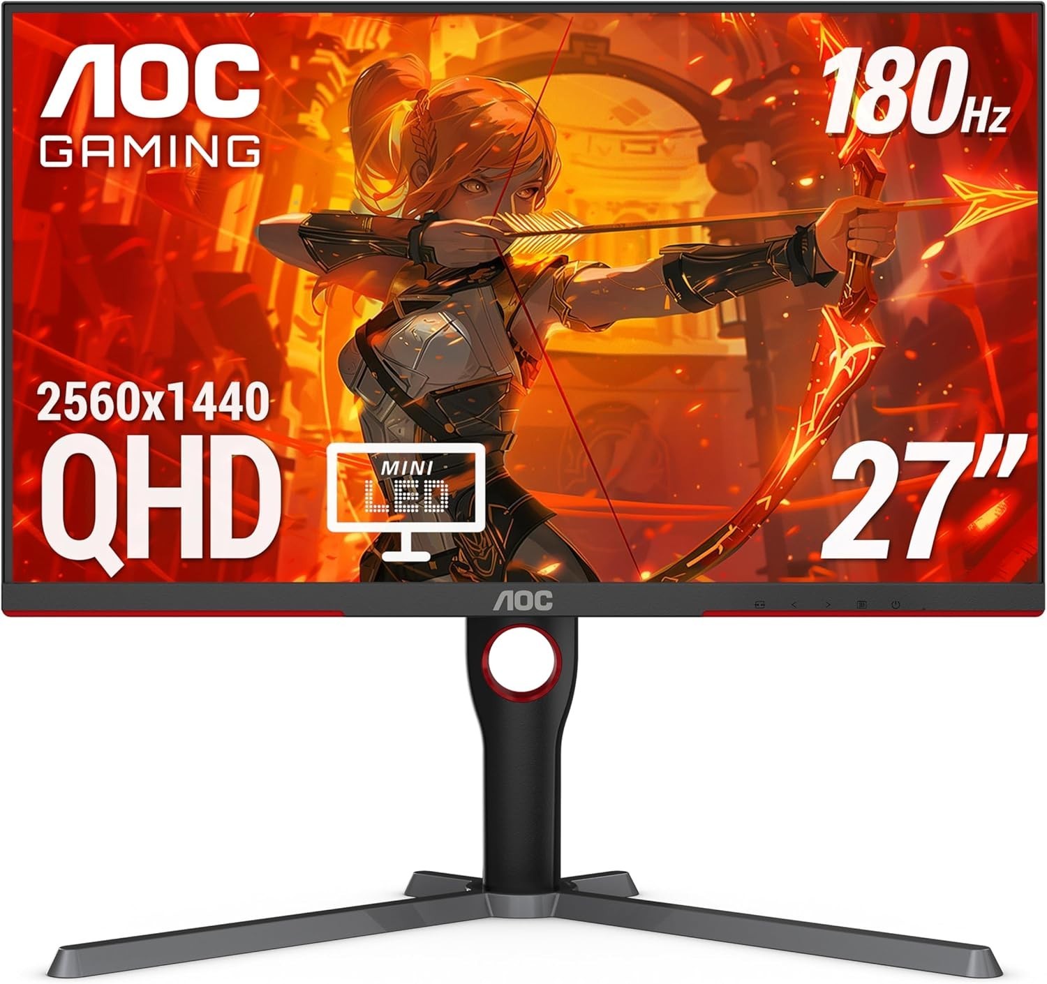 AOC Q27G3XMN 27" QHD Gaming Monitor, 2560x1440, Mini LED # 2928E Y