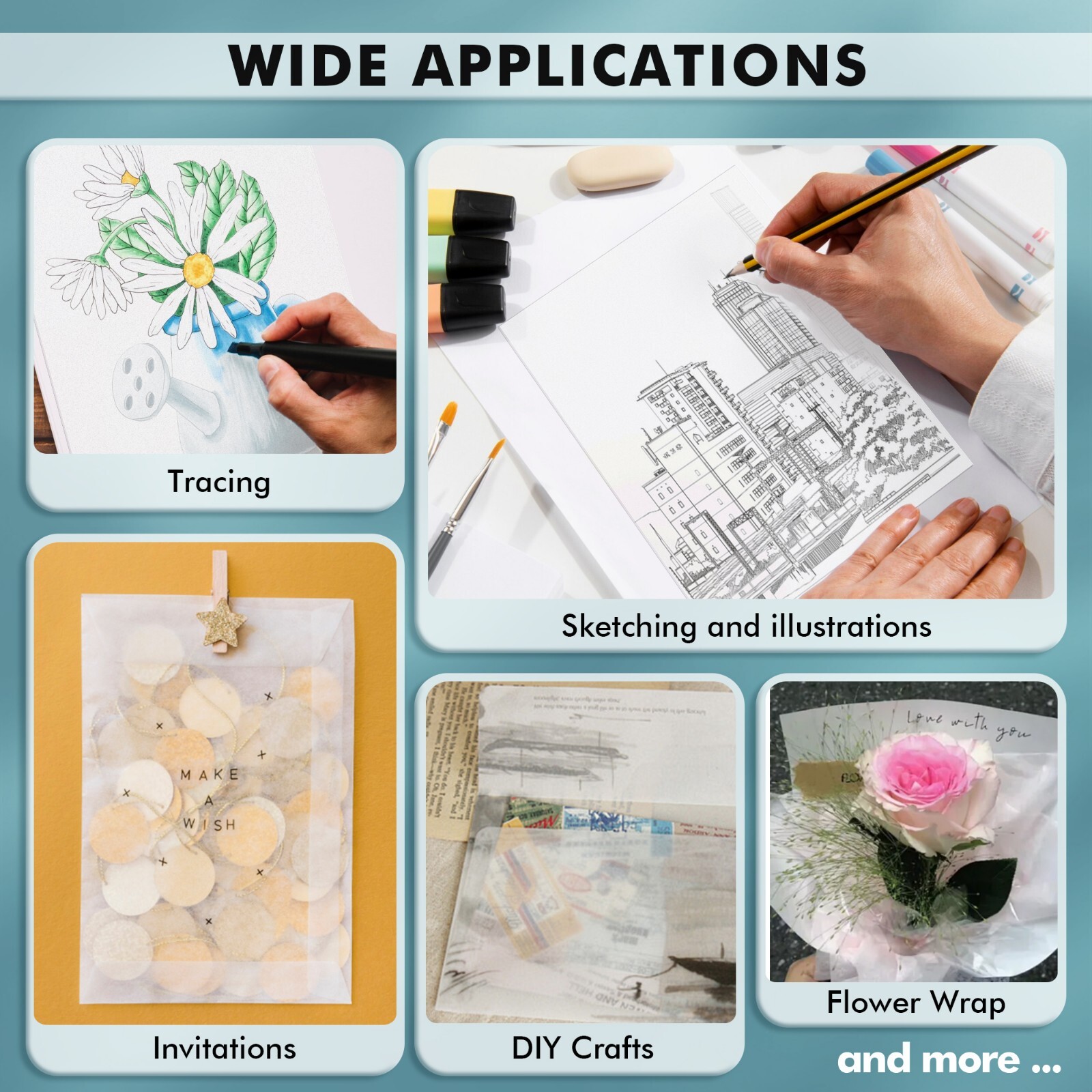 Lot 110-550 Sheets Koala Trace Paper for Drawing Sewing Craft 8.5x11 Translucent