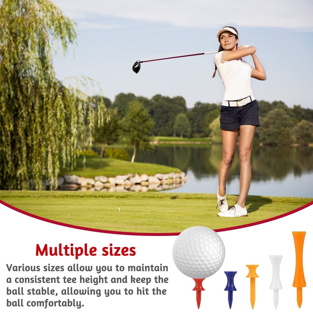 Golf Tees Step Down, Plastic Castle Golf Tee Assorted Size 31/37/41/51/70mm