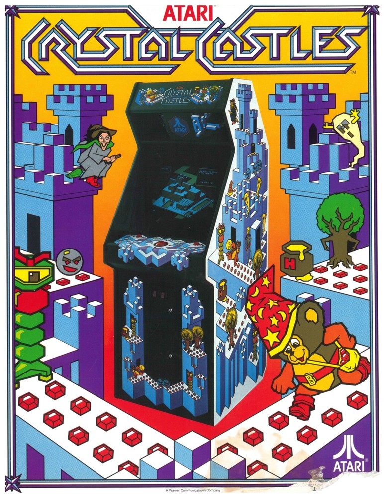 Crystal Castles Atari Video Arcade Flyer / Brochure / Ad