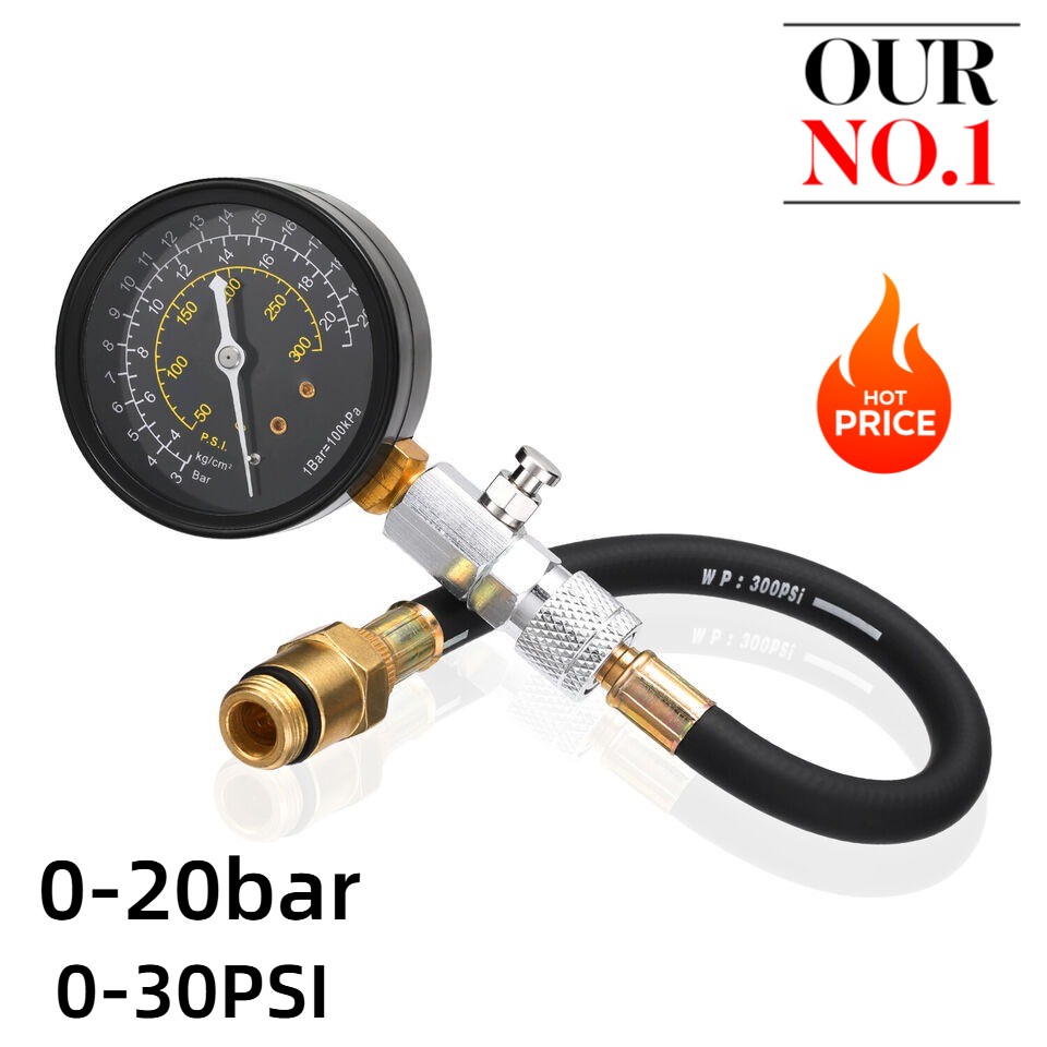 Engine Compression Tester Testing Gauge Gage Check Test Tool Kit Diagnostic USA