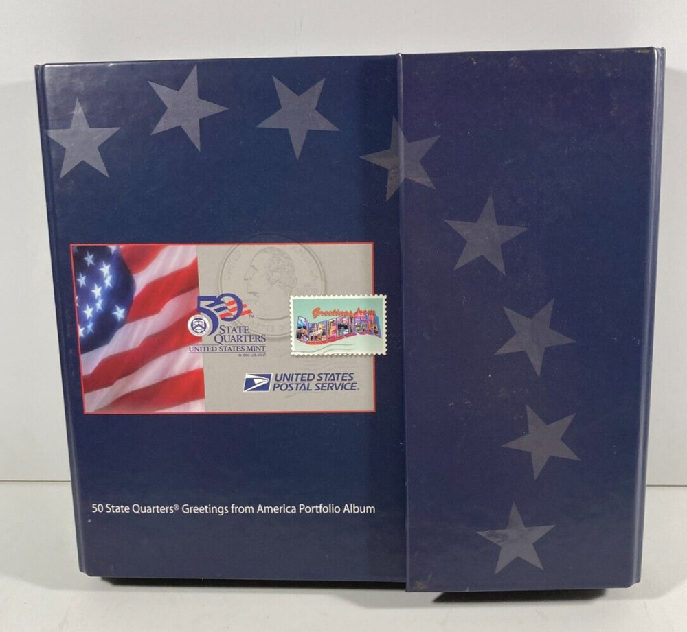 50pc US Post office Statehood Quarter & Stamp Collection.