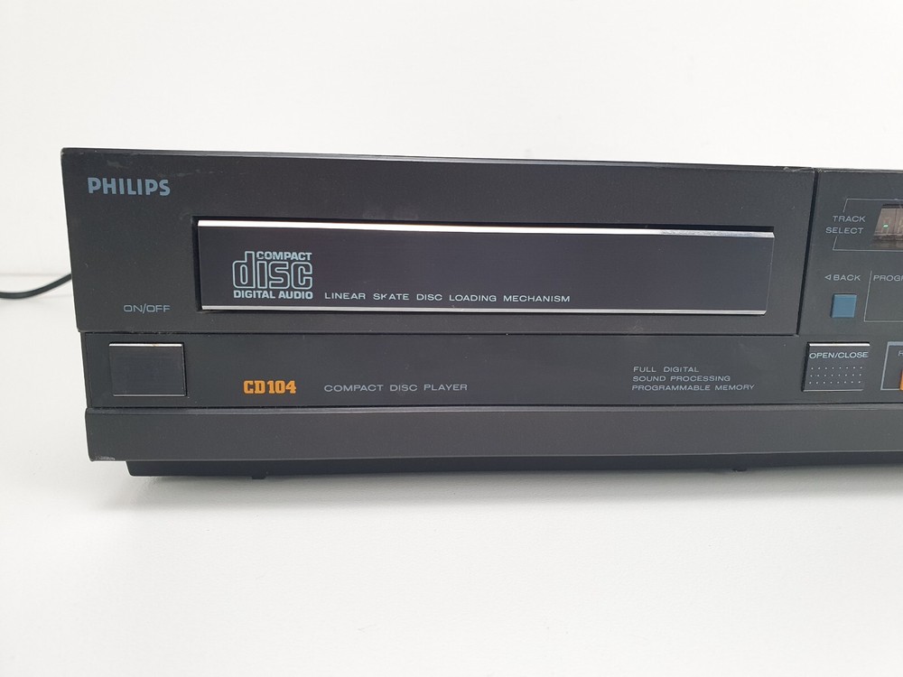 Philips CD104 Vintage CD player - Black - Fully working