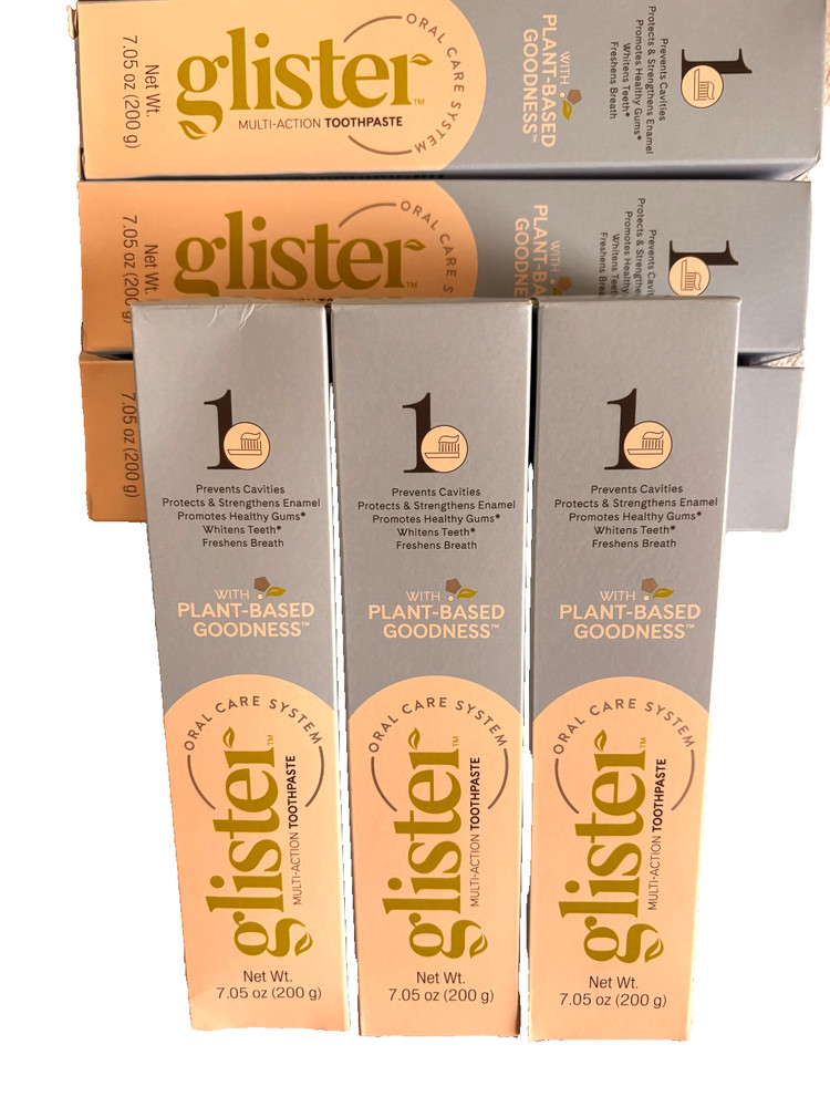 Glister Multi-action Fluoride Toothpaste 7.05 OZ 200g (6 Pack). New