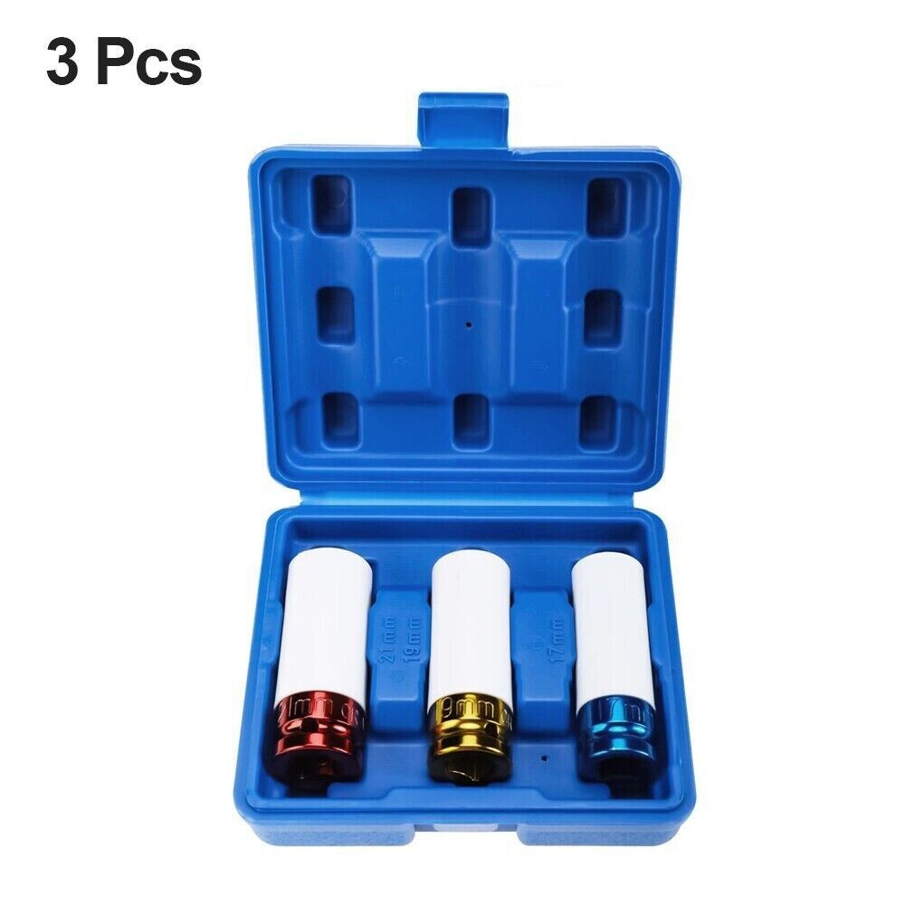 1/2" Drive Wheel Protector Impact Socket, Thin Wall Deep Impact Socket Set