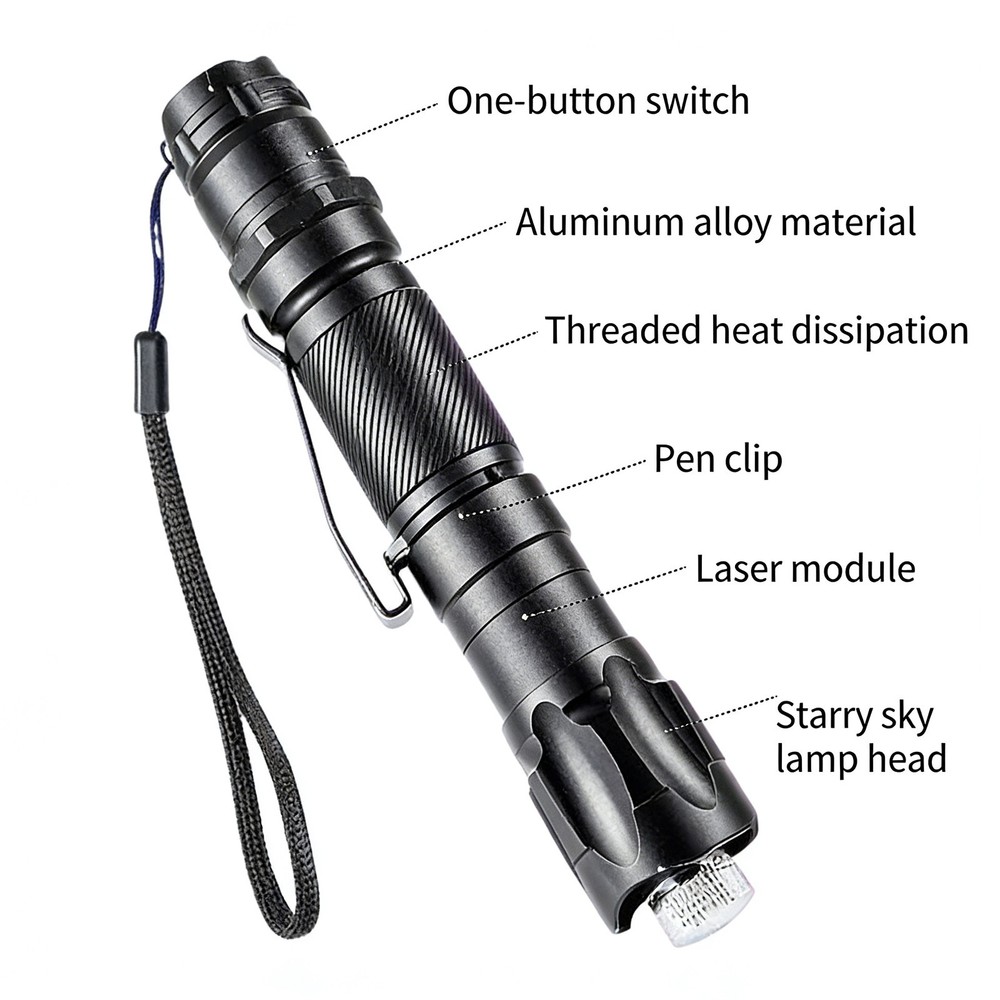 Rechargeable Flashlight 5 Lighting Modes High Bright Outdoor Camping Light